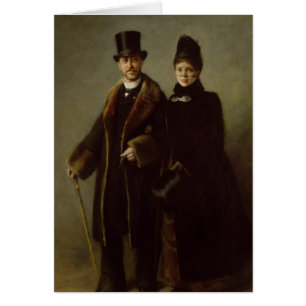Heinrich Schliemann y su esposa