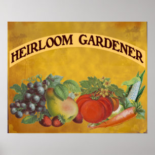 Heirloom Gardener Vintage Poster de arte