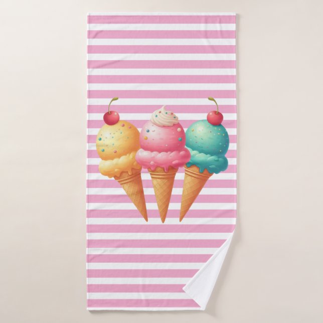 Helado colorido (Toalla de baño)