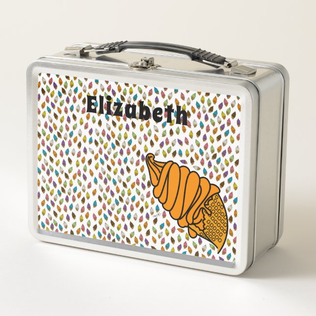 Helado Colorido-Naranja Texto Personalizado (Anverso)