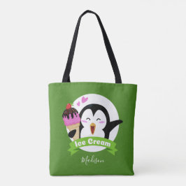 Helado Cream Pingüino nombre personalizado y bolsa