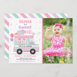 Helado Crema Dulce Un Cumpleaños Invitación De Cam