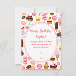 Helado Crema Feliz Cumpleaños Chicas Dulce Anivers