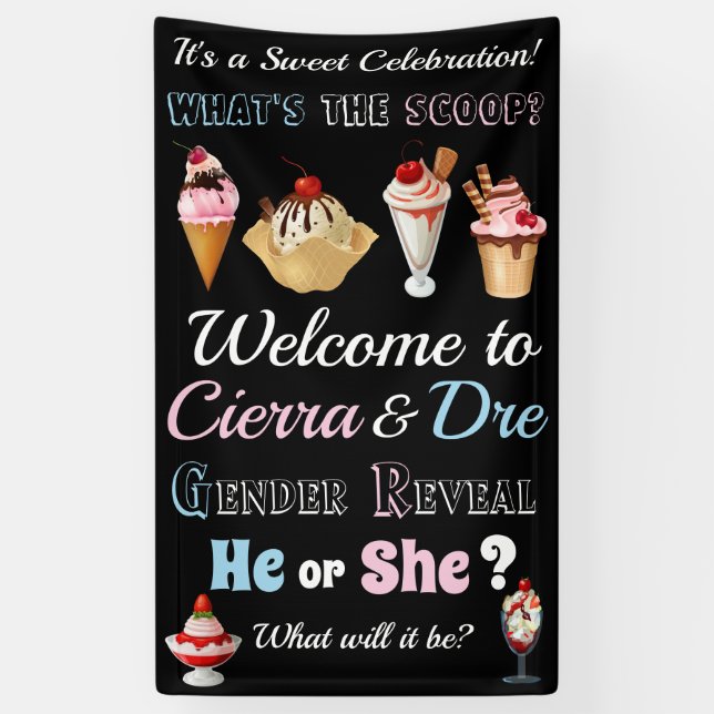 Helado ¿Cuál es la pancarta de Scoop? (Vertical)