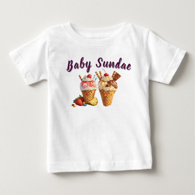 Helado de bebé Personalizado Camiseta de helado |  (Anverso)
