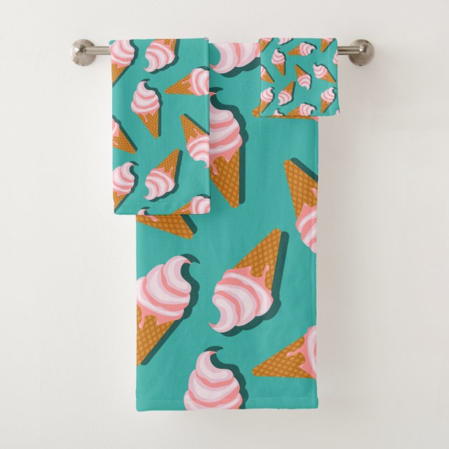 Helado de conos de gofre y patrón de yogur congela (In situ)