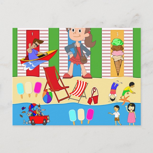 Helado de la playa de tarjetas postales (Anverso)