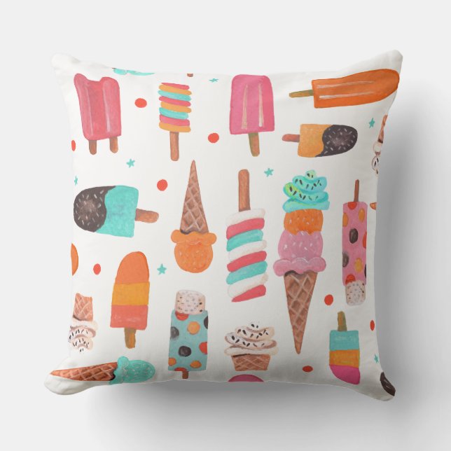 Helado de verano al aire libre | Almohada (Anverso)