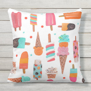 Helado de verano al aire libre   Cojín
