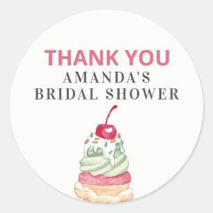 Helado Gracias Favor Pegatina Clásica Redonda