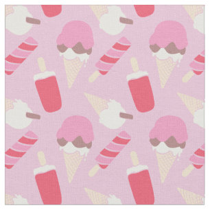 Helado gráfico y tela de verano de lóbulos congela