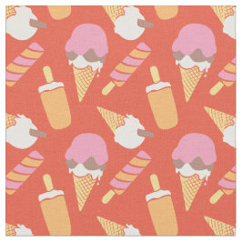 Helado gráfico y tela de verano de lóbulos congela