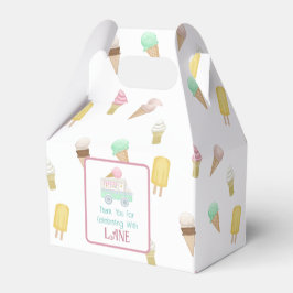 Helado Retro Crema Social Helado Cones Caja Favori
