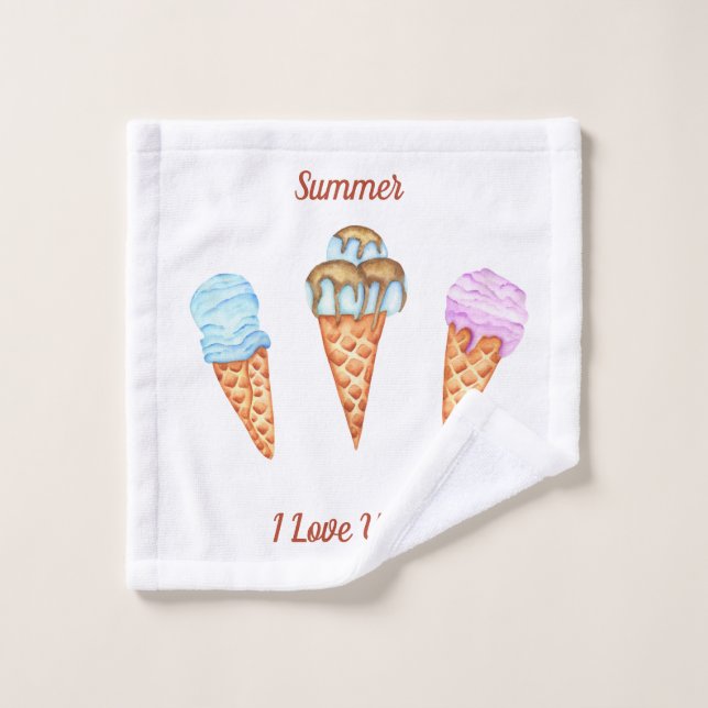 Helado te amo lindo verano    (Toallita)