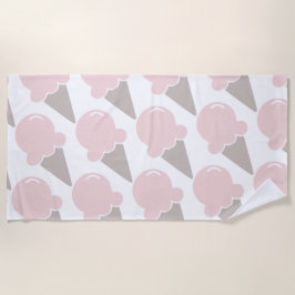 Helados Cream Cute Toalla rosa de fresa