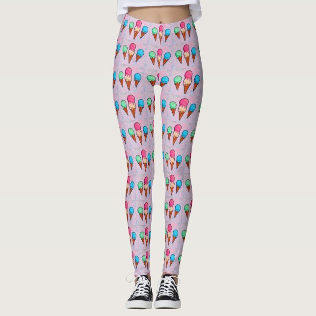Helados de crema de hielo cuelgan leggings femenin (Anverso)