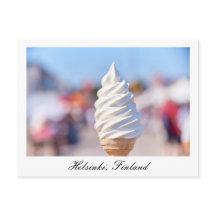 Helados de servicio suave en Helsinki, postal de F