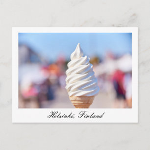 Helados de servicio suave en Helsinki, postal de F