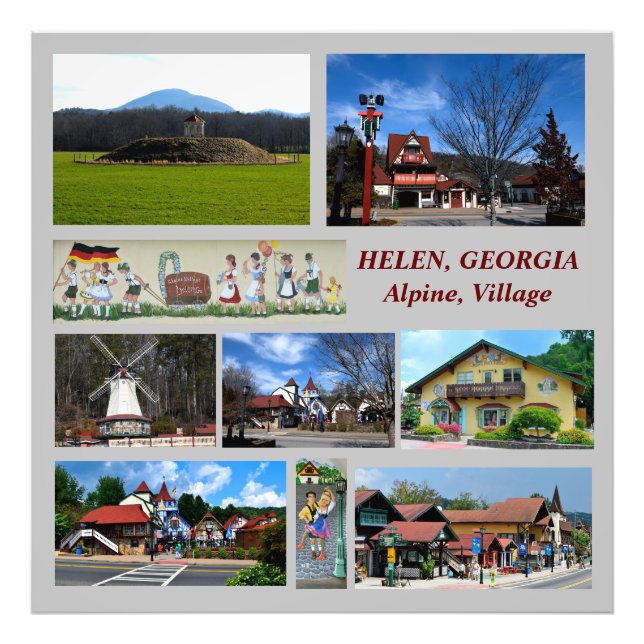 Helen, Georgia impresión fotográfica de Alpine Vil (Frente)