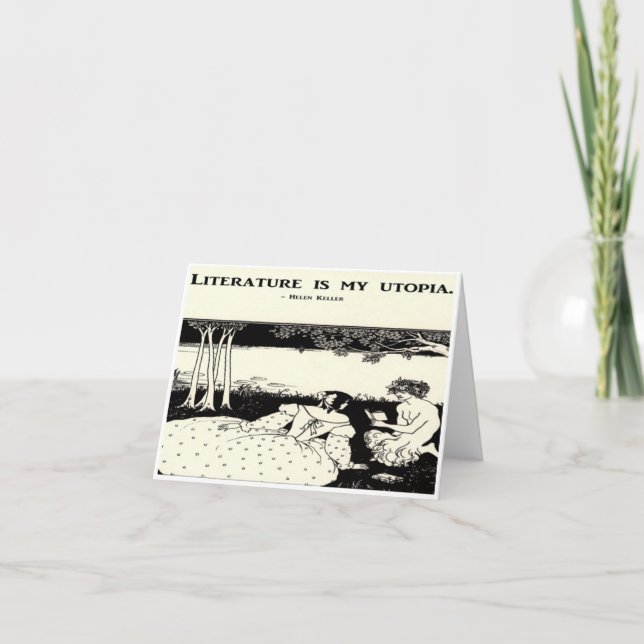 Helen Keller Book Love Blank Note Card (Anverso)