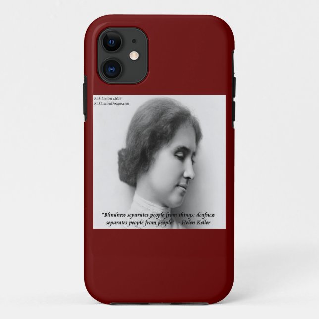 Helen Keller y Funda de citas para sordos y ciegos (Reverso)