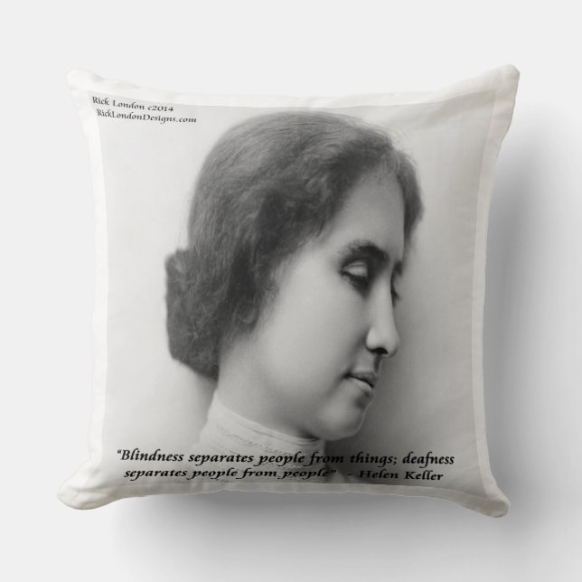 Helen Keller y la famosa almohada de citas para so (Anverso)