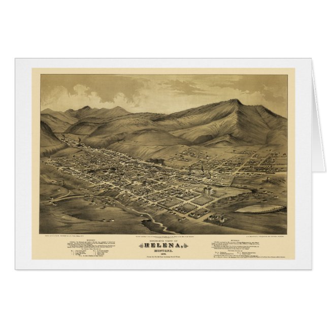 Helena, mapa panorámico de la TA - 1875 (Anverso (Horizontal))