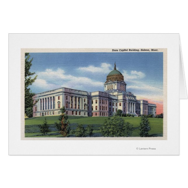 Helena, Montana - Vista del Capitolio Estatal (Anverso (Horizontal))