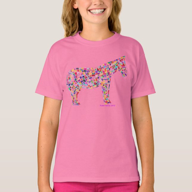 Helena Paper Mosaic Caballo Camiseta (Anverso)