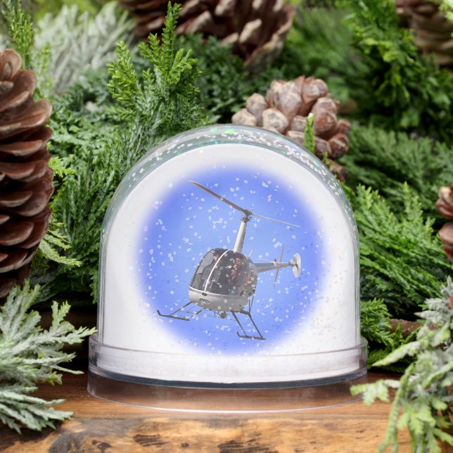 Helicopter Snow Globe Personalized Chopper Gifts (Invierno)