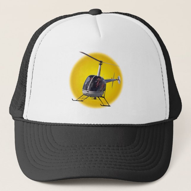 Helicóptero Capas de Béisbol Sombrero de camión he (Anverso)