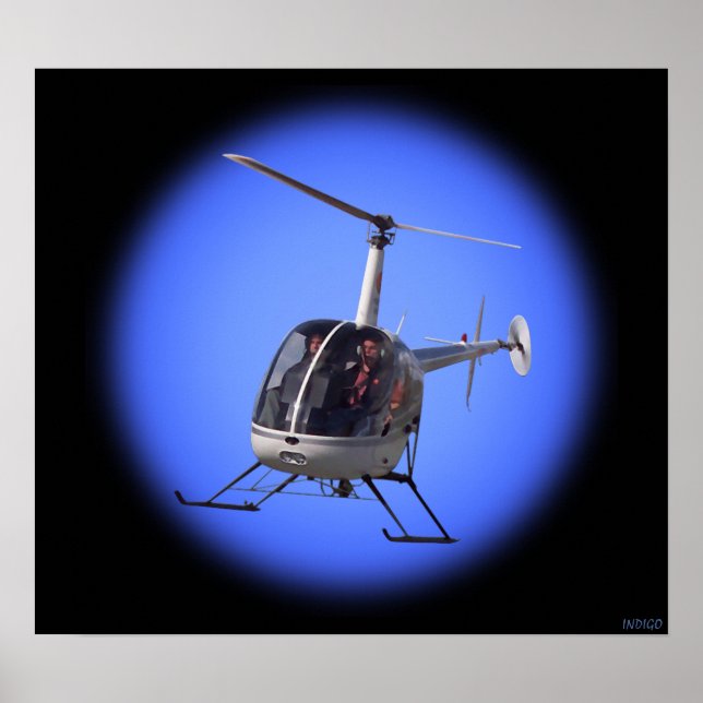Helicóptero Imprime Poster de impresión del piloto (Frente)