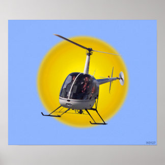 Helicóptero Imprime Poster de impresión del piloto