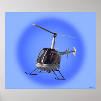 Helicóptero Imprime Poster de impresión del piloto