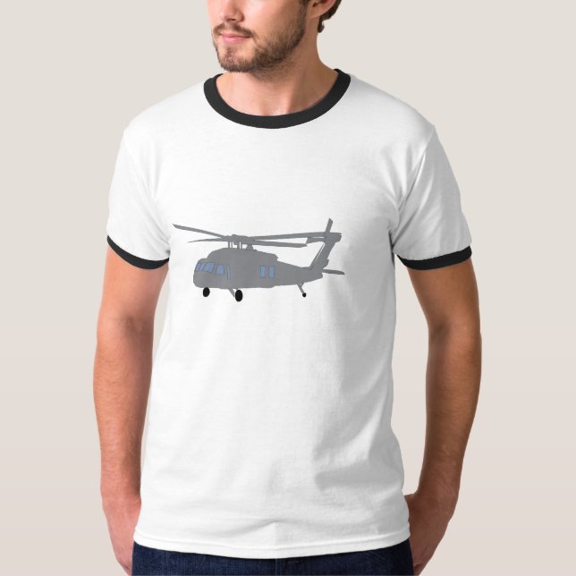 Helicóptero virginal gráfico de la camiseta (Anverso)