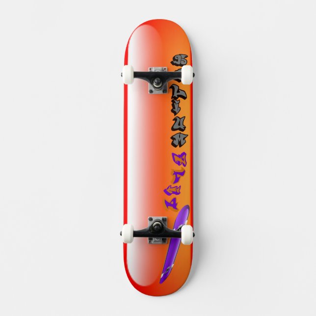 Helium Flip Naranja Skateboard (Anverso)