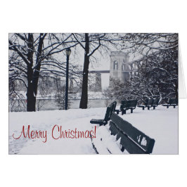 Hell Gate Bridge Merry Christmas Card