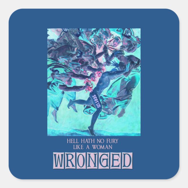 Hell Hath No Fury (azul) Pegatina (Anverso)