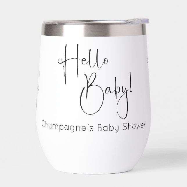 Hello Baby Modern Script Baby Shower (Izquierdo)