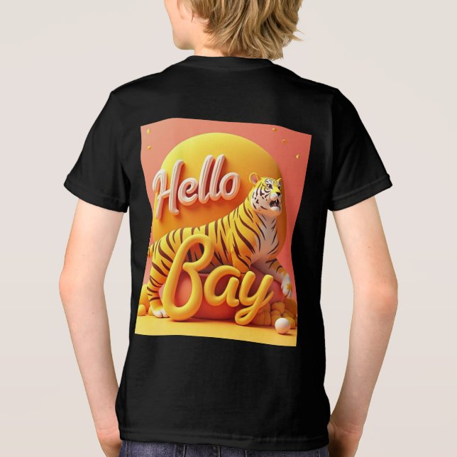 "Hello Bay - Diseño de camisetas para niños de mod (Reverso )