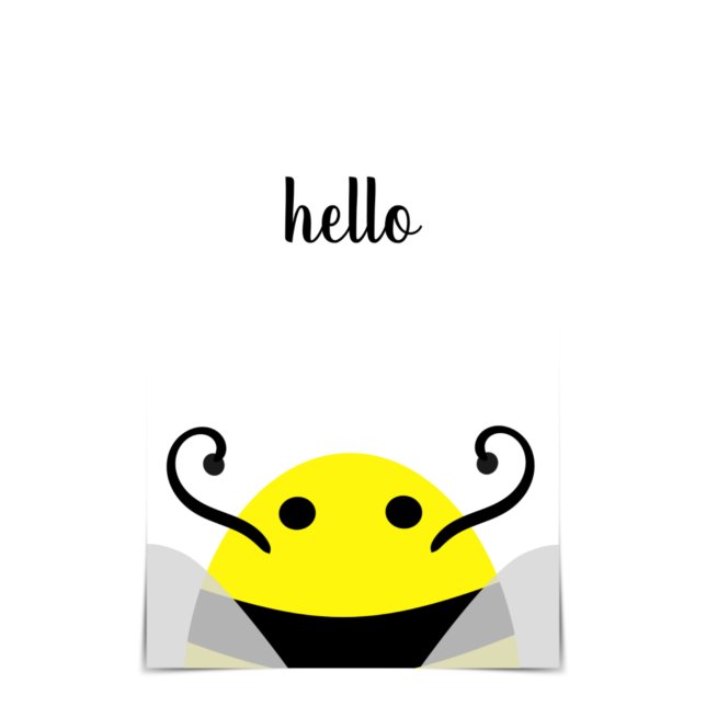 "Hello" de la tarjeta de abeja para cualquier mome (Subido por el creador)