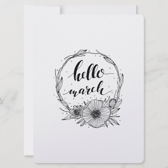 Hello March Line Art (Anverso)