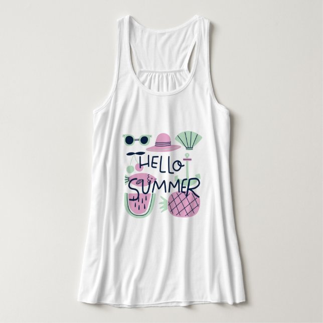 Hello Summer Tank Top (Diseño del anverso)
