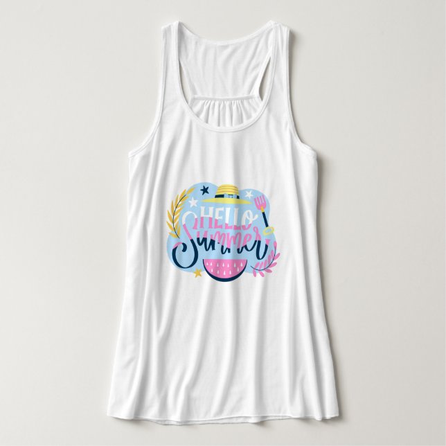 Hello Summer Tank Top (Diseño del anverso)