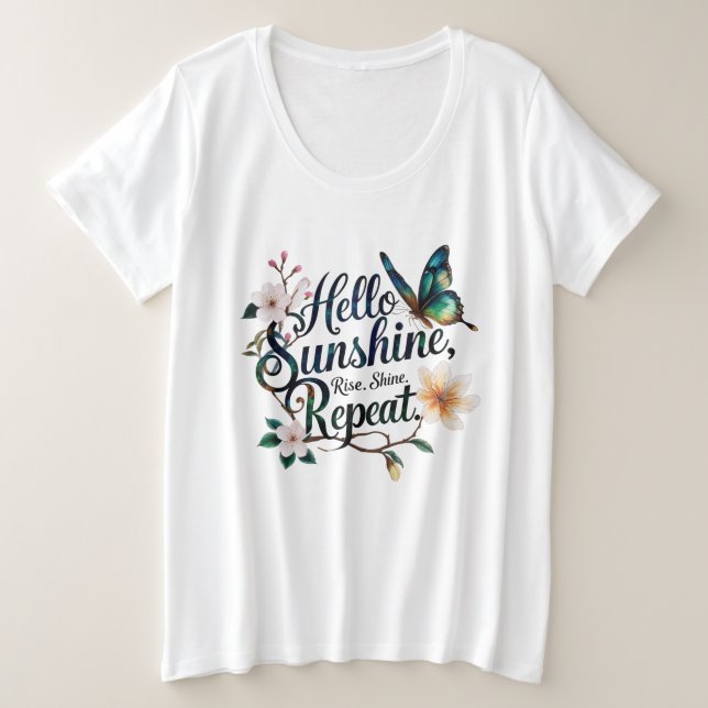 Hello Sunshine – Bloom Gently. Rise. Shine. Repeat (Anverso del diseño)