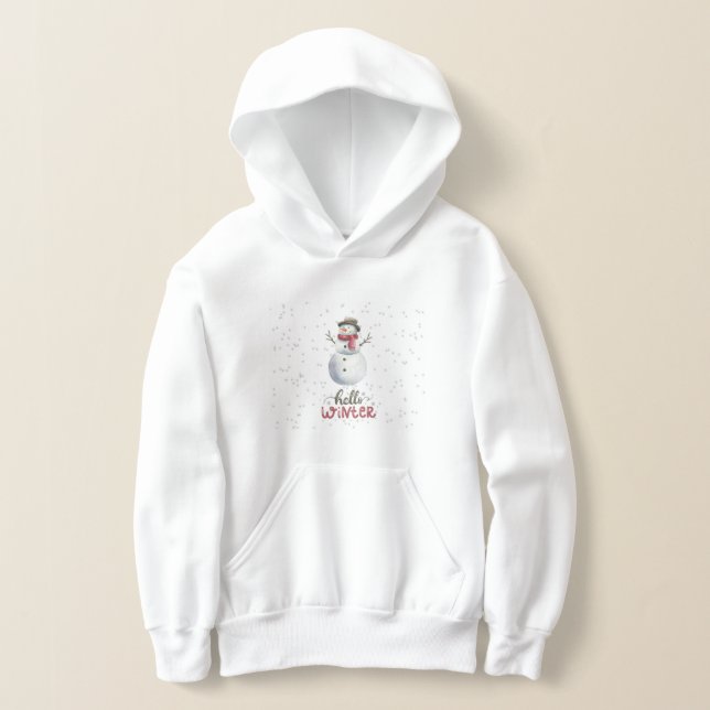 "Hello Winter" Snowman Girls sweat shirt (Distribución )