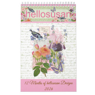 hellosusan diseña calendario de 12 meses 2026