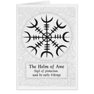 Helm Of Awe Signo mágico islandés - Blanco