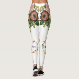 hembras florales largas leggings adolescente blanc