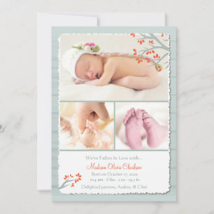 Hemos caído en el amor. Anuncio de nacimiento de f